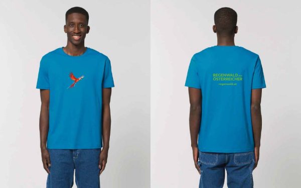 Regenwald T-Shirt Ara blau
